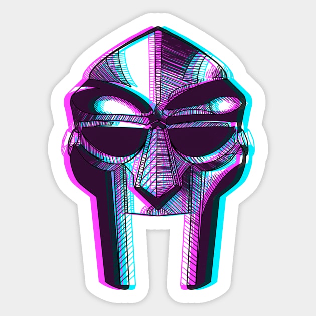 MF DOOM Sticker by HAPHEART.COM